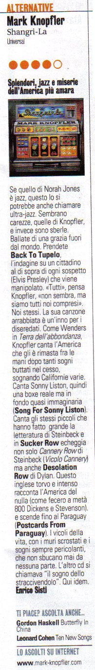 Musica la Repubblica 23 settembre 2004